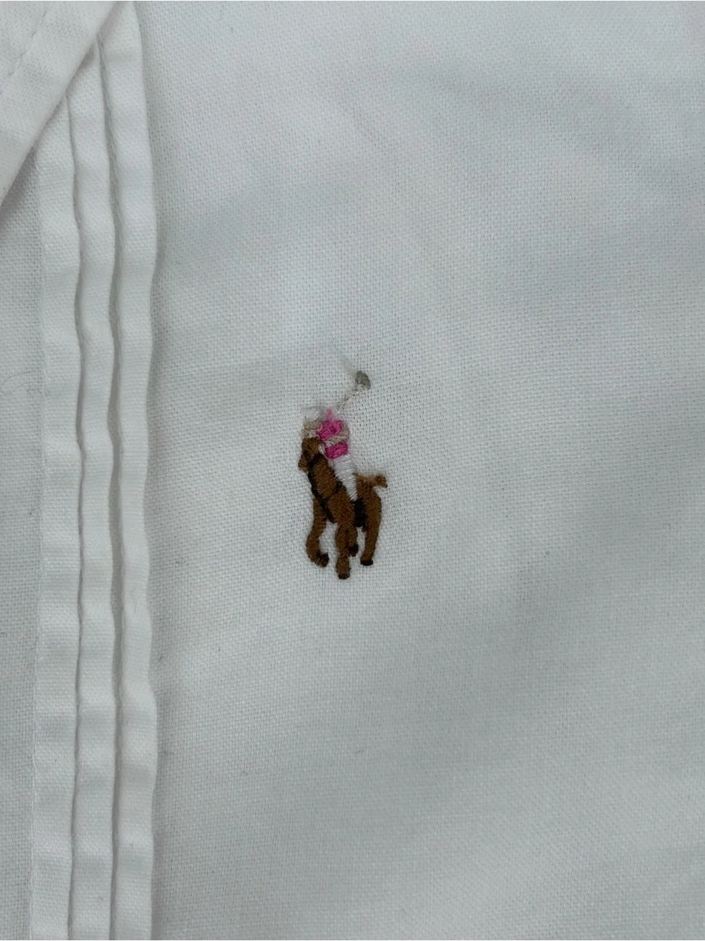 Polo Ralph Lauren Girls White Ruffled Oxford Button Down Shirt Size 4T